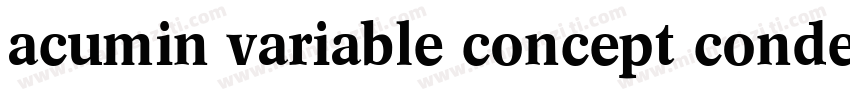 acumin variable concept condensed b字体转换
